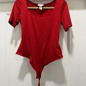 H&M Red Bodysuit Top